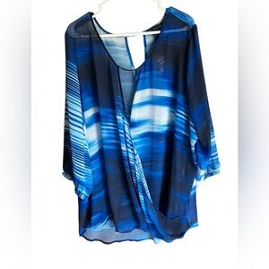 Lane Bryant Cobalt Blouse 26/28